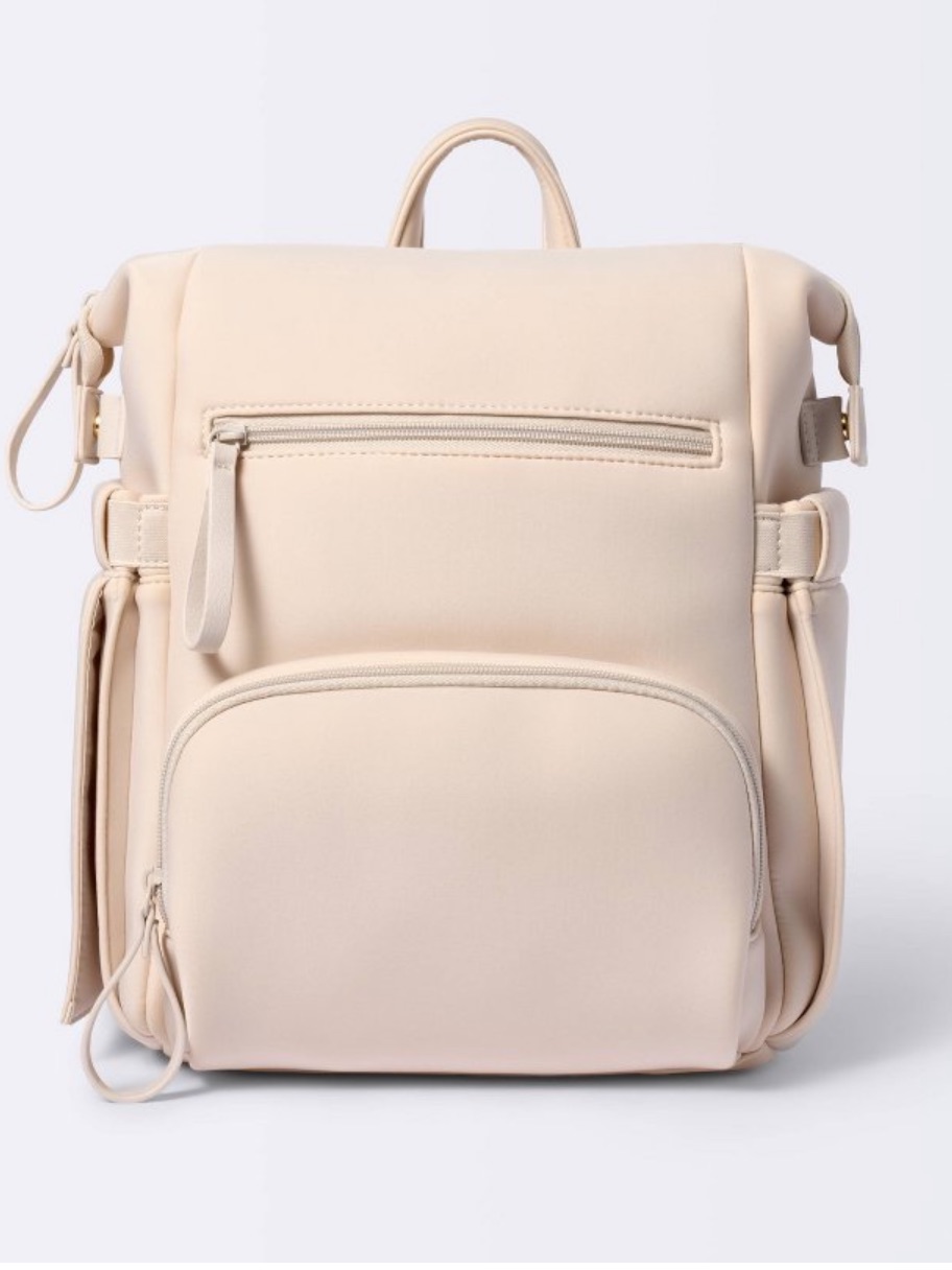 Cloud 9 Minimal Cream Backpack Purse - Women